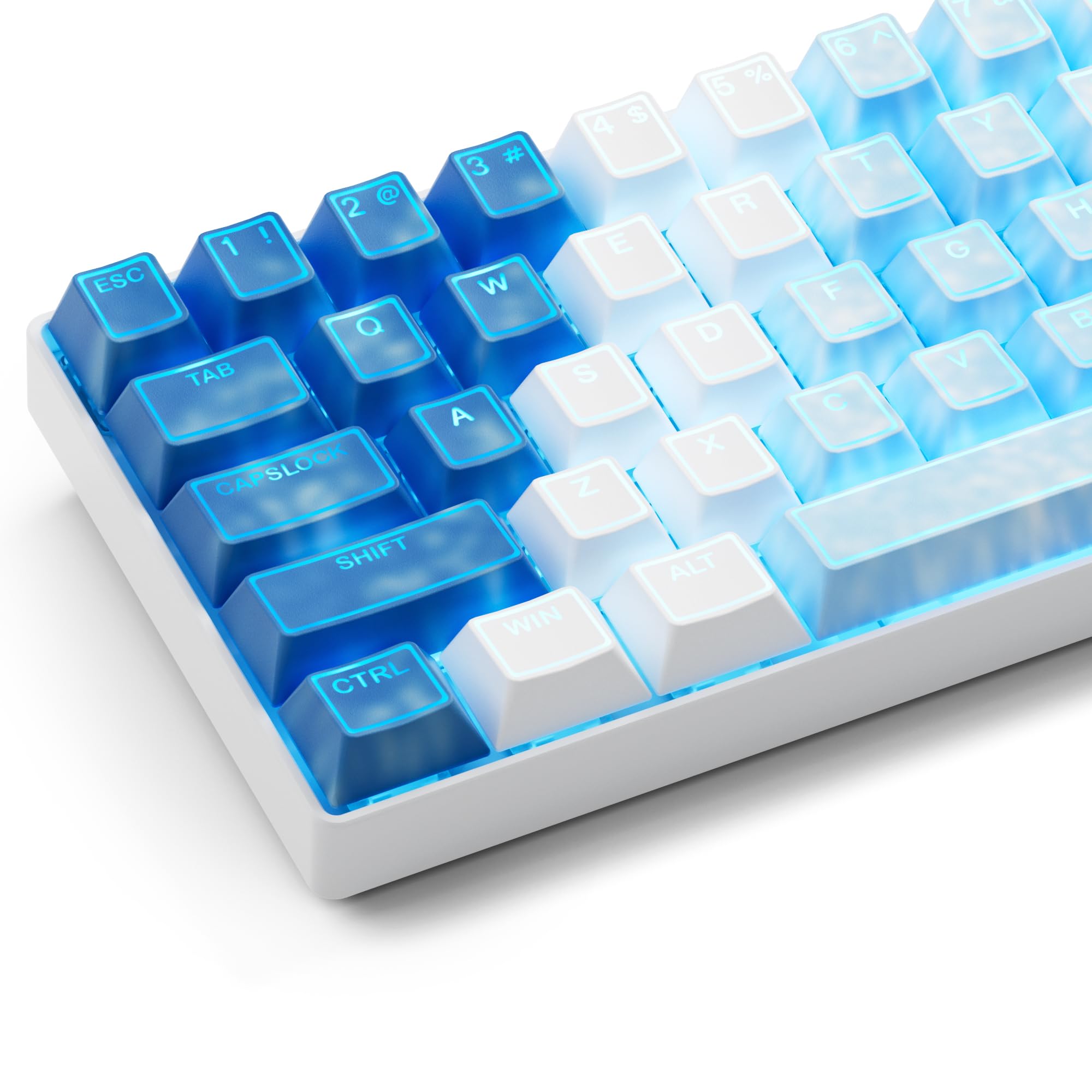Amazon.com: GMKWTL XVX Shine Through Blue Keycaps, Doubleshot PBT